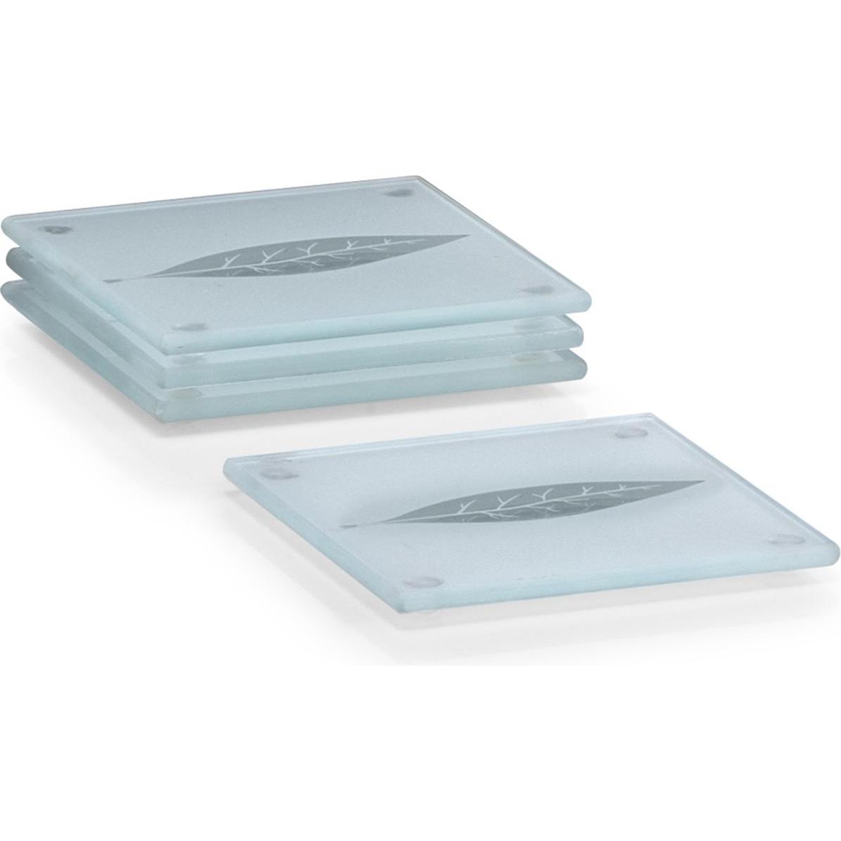 Zeller Present, Sottobicchiere + Sottopentola, Sottobicchieri Di Vetro (4 X, Sottobicchiere In Vetro)