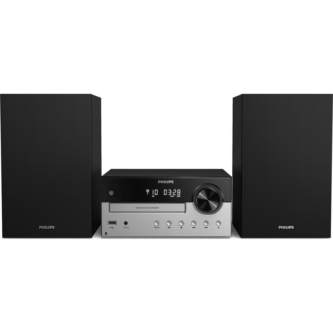 Philips TAM4205 Heim-Audio-Mikrosystem (Bluetooth, CD Player, 1x 60 W), Stereoanlage, Schwarz, Silbe
