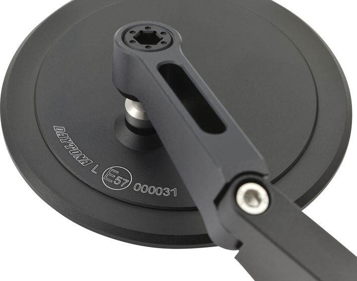 Image du produit Daytona D-Mirror-17, VF3/embout de guidon court, alu 1pc. Homologué E