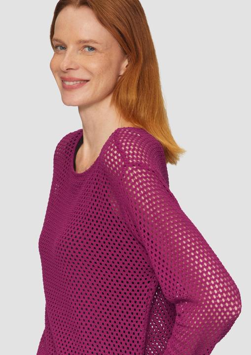 Produktbild S.Oliver T-Shirt Langarmshirt aus Ajour-Jersey (40)