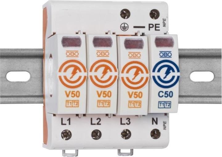 Image du produit OBO Bettermann OBO Ogranicznik przepięć V50 3-polowy + NPE 280 V