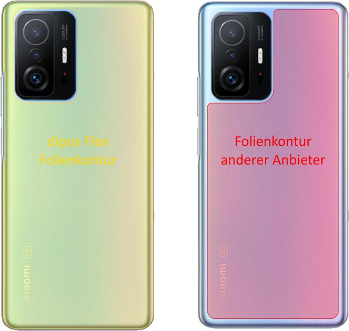 Produktbild Dipos Displayschutzfolie Full-Cover 3D (3 Stück, Xiaomi 11T Pro)