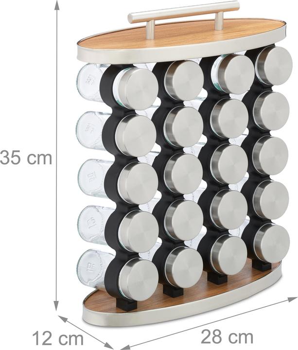 Actual product image Relaxdays 21 pcs. spice rack