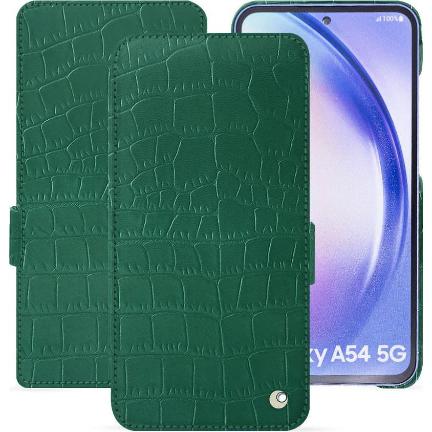 Noreve Lederschutzhülle horizontal (Samsung Galaxy A54 5G), Smartphone Hülle, Grün