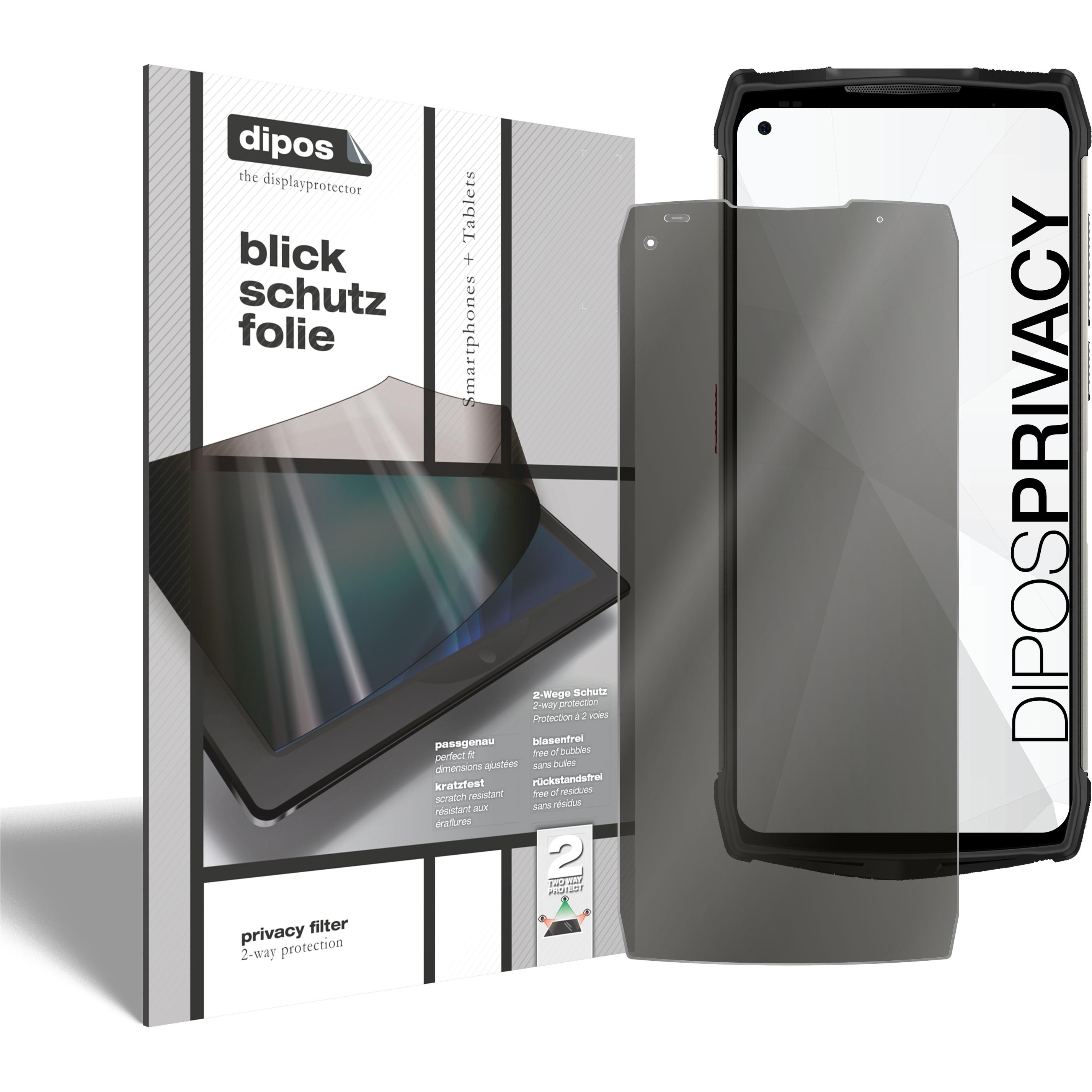 Dipos Blickschutzfolie 2-Way Anti-Shock (2 Stück, Ulefone Power Armor 13), Smartphone Schutzfolie, Transparent