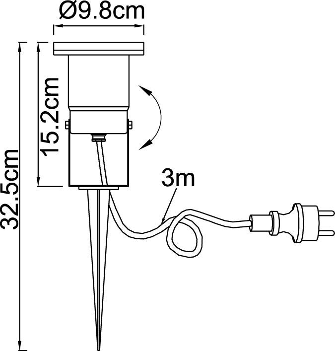 Actual product image Globo Style outdoor light (GU10, IP65)
