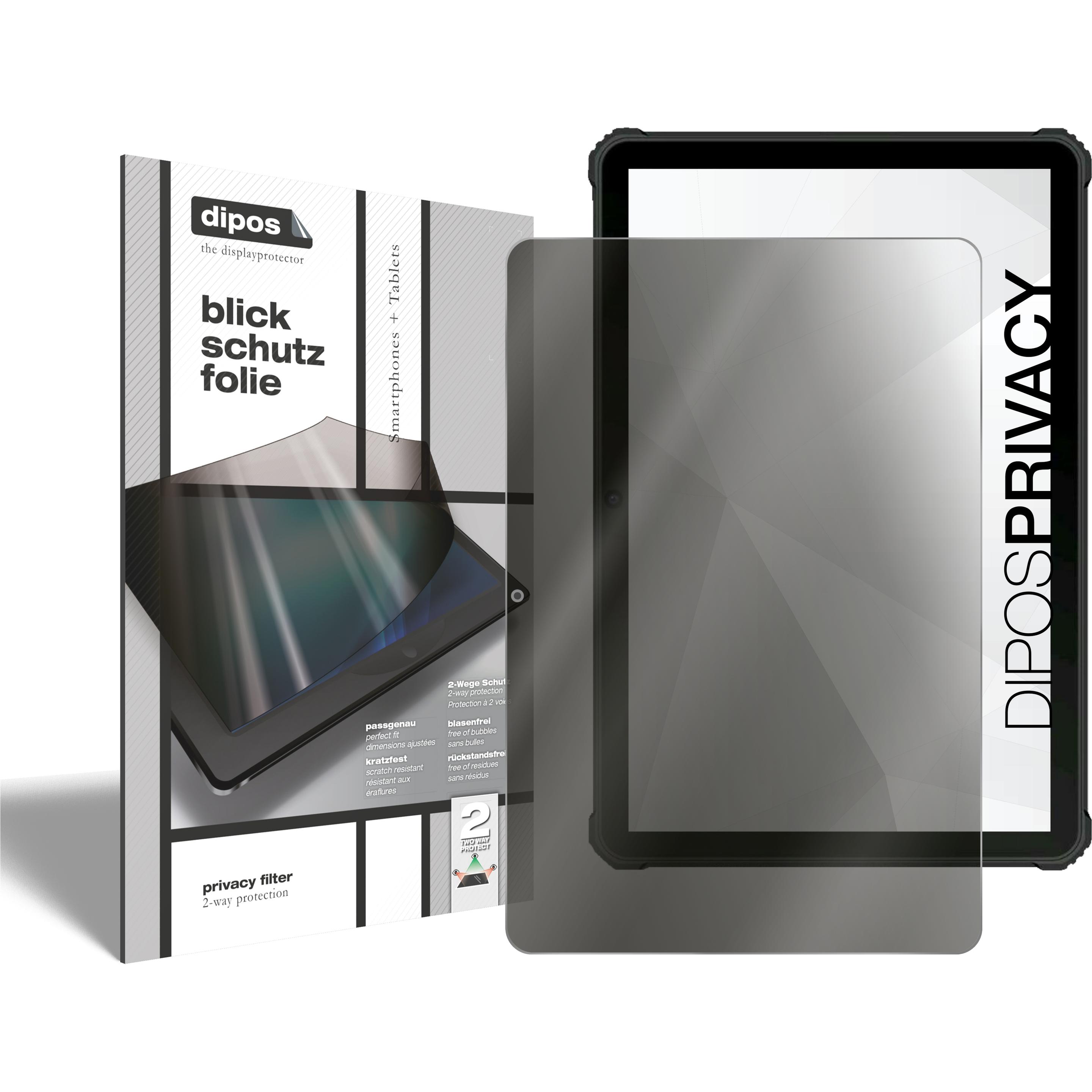 Dipos Blickschutzfolie 2-Way Anti-Shock (1 Stück, Oukitel RT1), Tablet Schutzfolie
