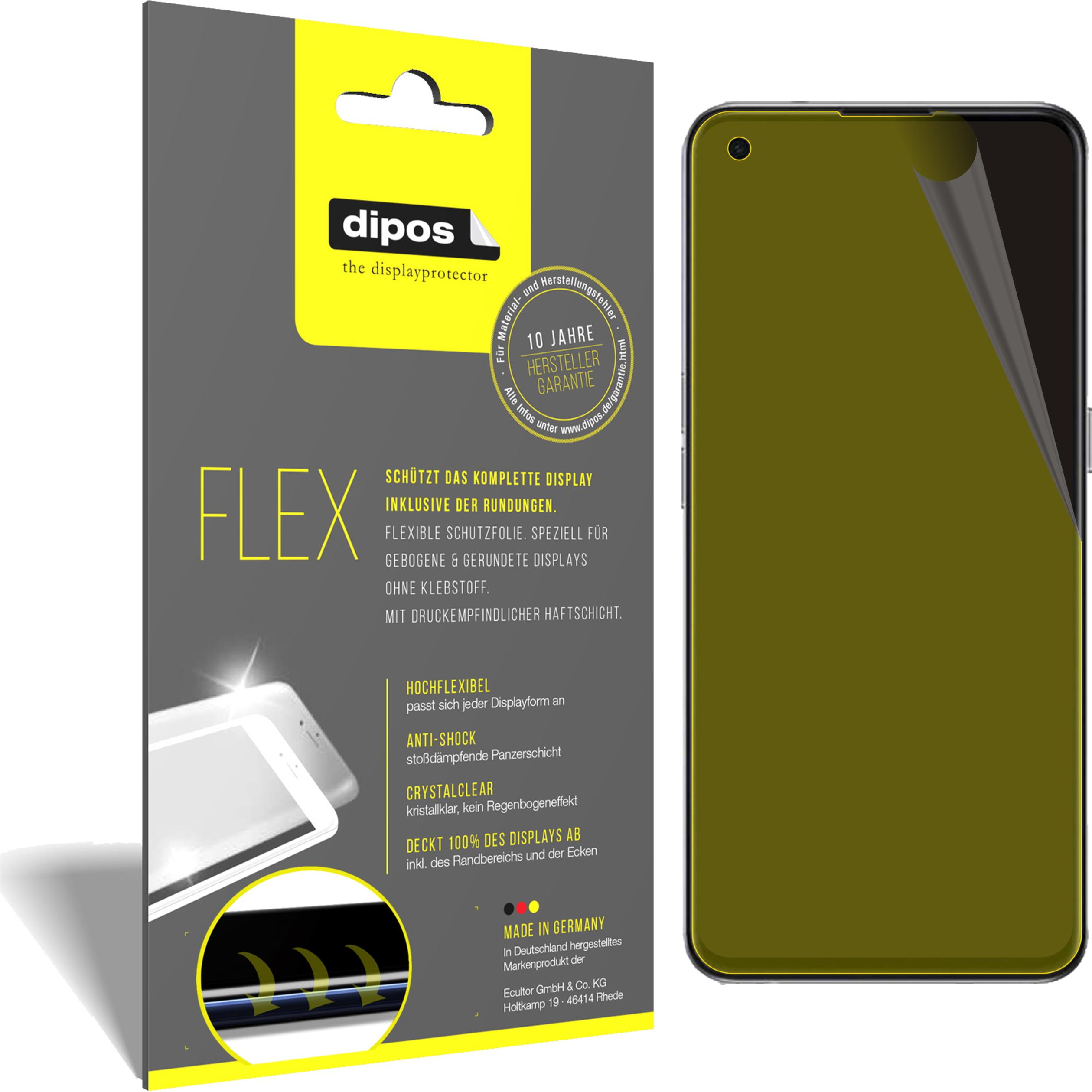 Dipos Displayschutzfolie Full-Cover 3D (3 Stück, Oppo Reno 5 K), Smartphone Schutzfolie, Transparent