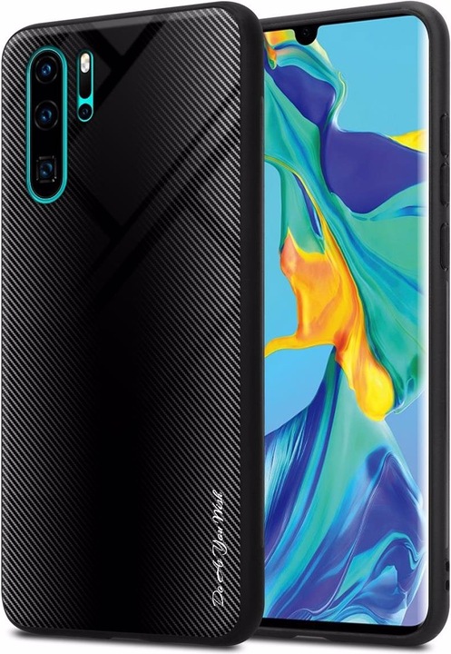 Productafbeelding Cadorabo TPU gestreepte glasplaat (Huawei P30 Pro)