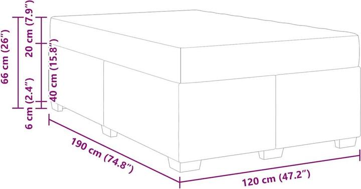 Image du produit vidaXL Modernes Bett (120 x 190 cm)