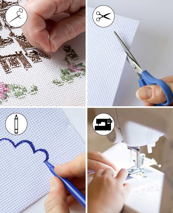 Actual product image I Am Creative Fabric for embroidery, counting fabric