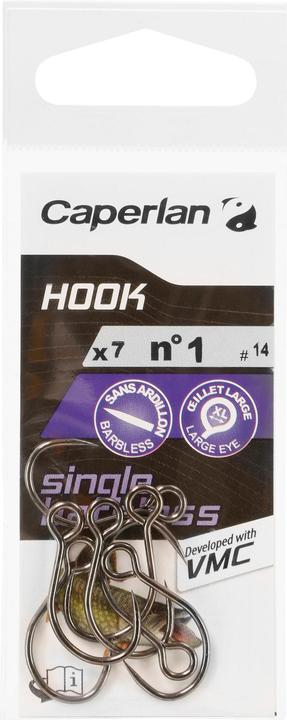 Actual product image Caperlan hook single barbless 150256
