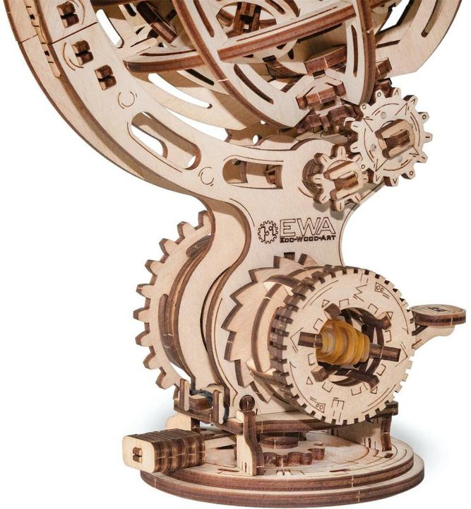 Actual product image Eco Wood Art Kinetic Globe - 3D wooden construction kit
