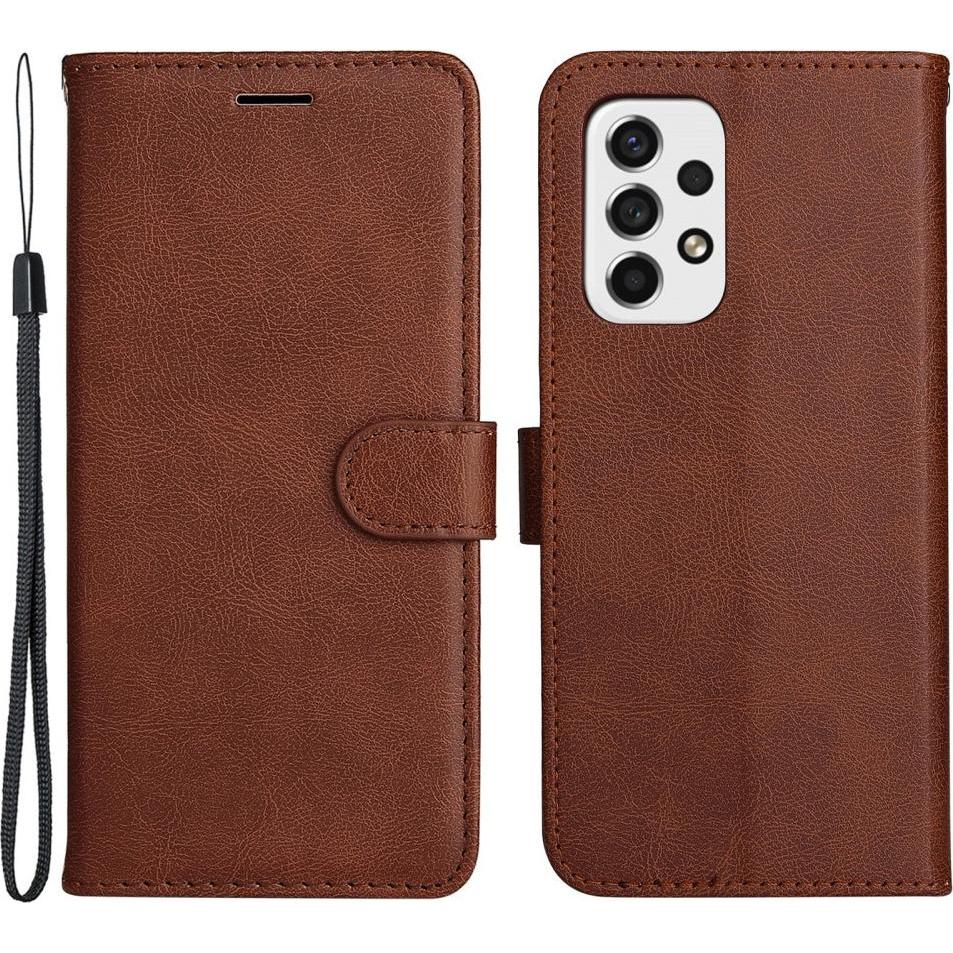 Cover-Discount Galaxy A53 5G - Leder Etui Hülle braun (Samsung Galaxy A53 5G), Smartphone Hülle, Braun