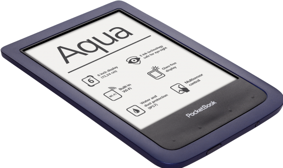 Actual product image PocketBook Aqua (6", 4 GB, Blue)