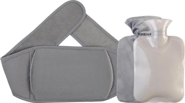 Actual product image Infactory Multifunctional hot water bottle with belt pouch and separate cover, 1 l (1 l, Bed flask with cover)