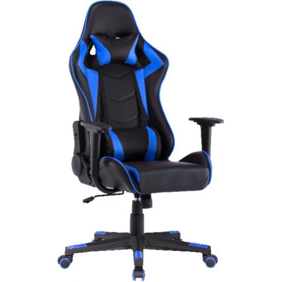 Home123 Herma, Gaming Stuhl, Schwarz, Blau