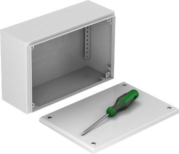 Actual product image Schneider Electric IP66 Mild Steel enclosure 150x300x80mm (30 cm, 15 cm)