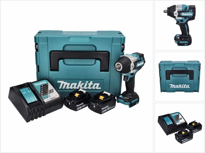 Produktbild Makita DTW 700 RGJ Akku Schlagschrauber 18 V 700 Nm 1/2" XPT Brushless + 2x Akku 6,0 Ah + Ladegerät