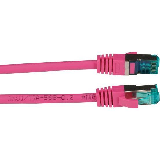 Thumbnail - EFB Elektronik RJ45 Patchkabel S/FTP, Cat.6A, LSZH, 5m, magenta Das geschirmte Cat.6A RJ45 Patchkabel gewährleistet (S/F...