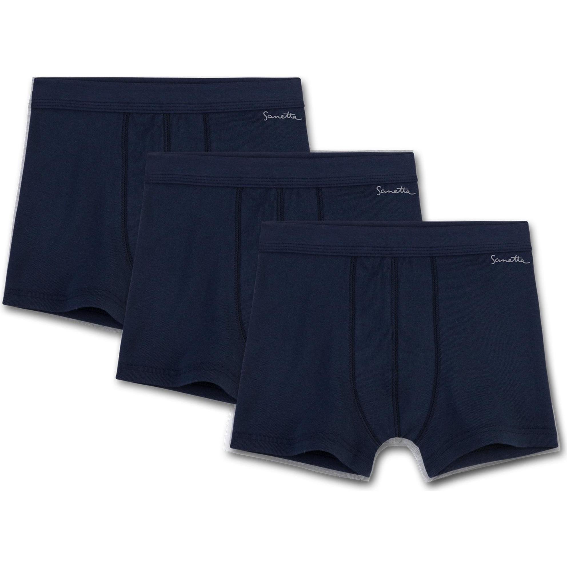 Sanetta, Jungen, Unterhosen, Boxershort Casual, Blau, (152, 3er Pack)