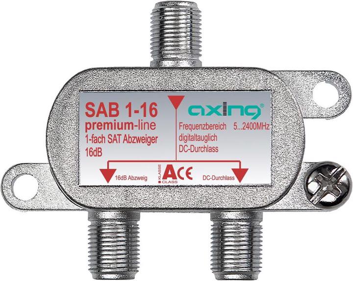 Image du produit Axing Dérivateur SAT simple SAB 1-16 16 dB, 52400 MHz