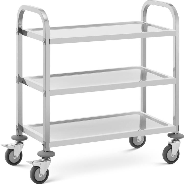 Actual product image Royal Catering Serving Trolley - 3 shelves - 69 x 34 x 3 cm - 81 kg -