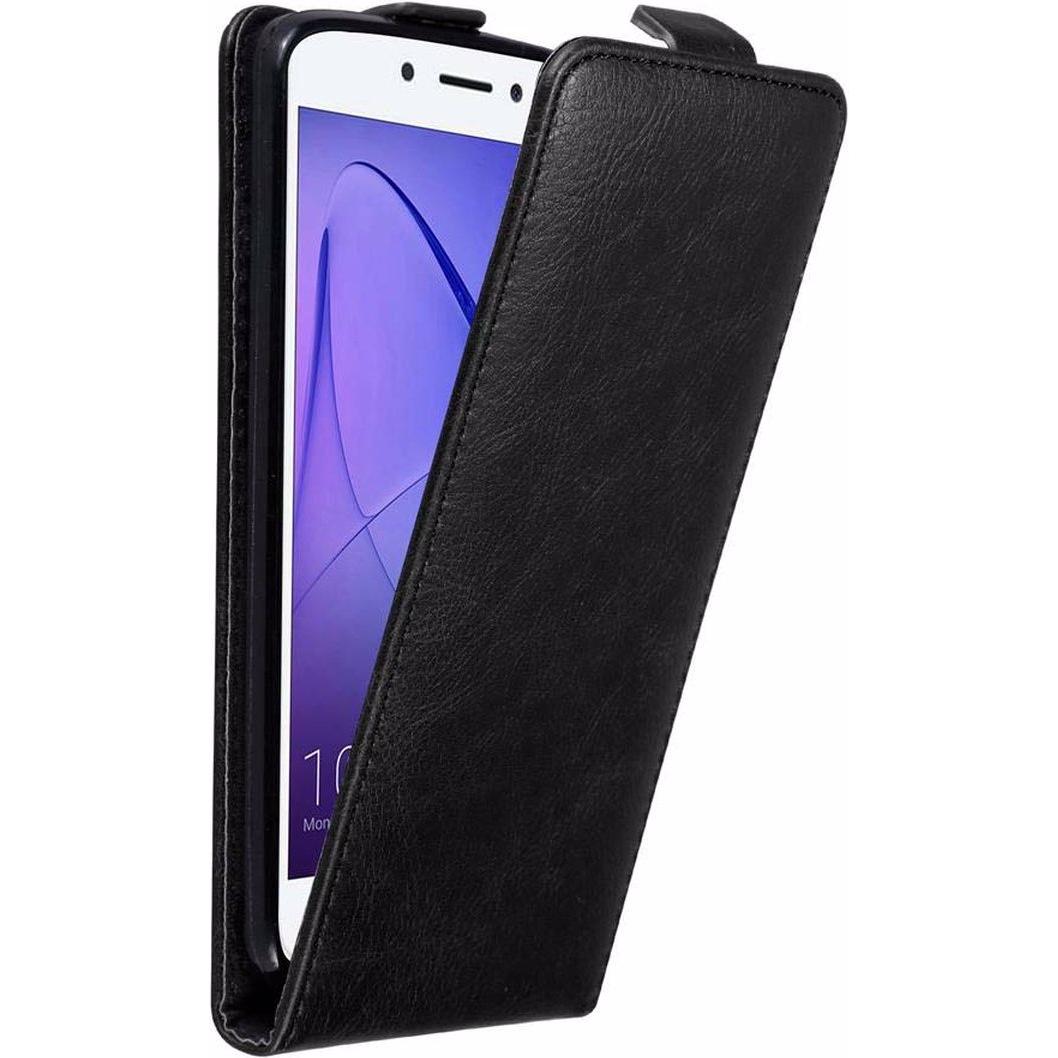 Cadorabo Flip wie Invisible Cover (Honor 6A), Smartphone Hülle, Schwarz