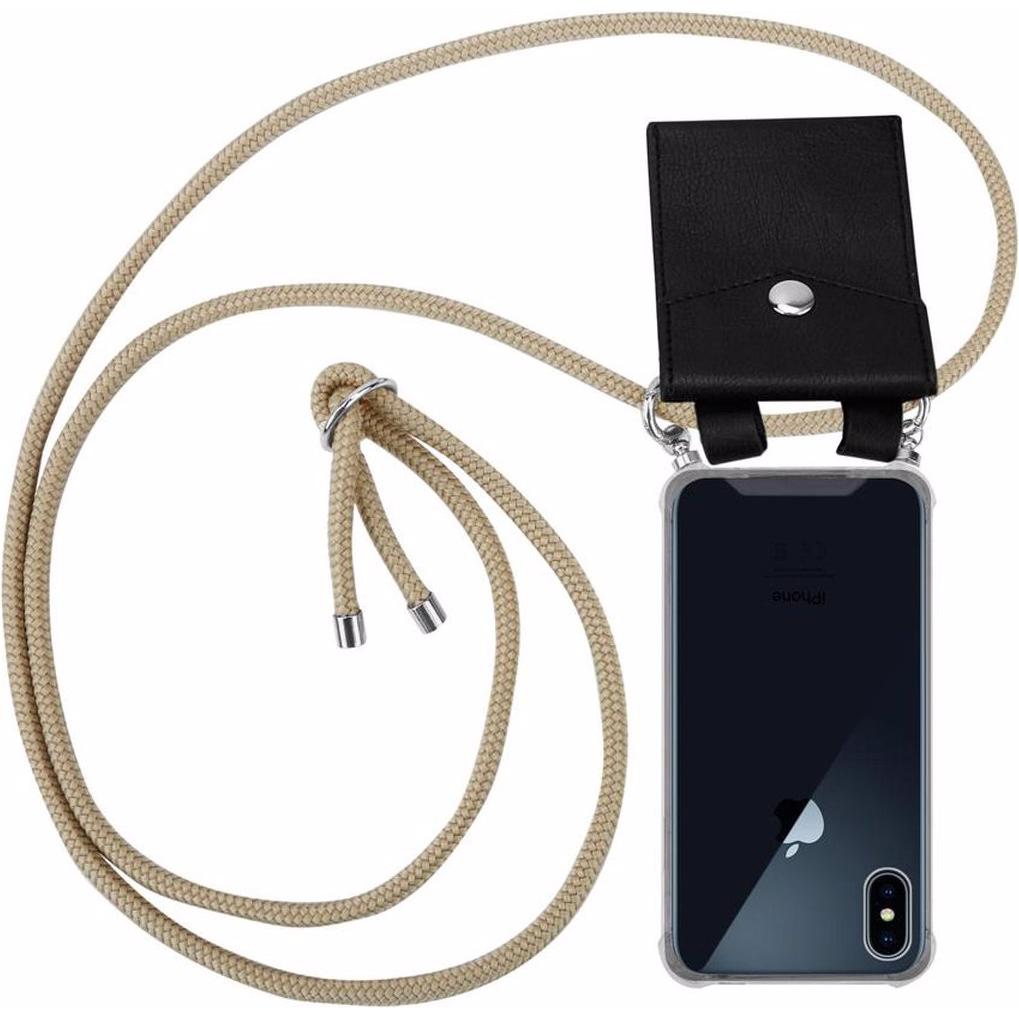 Cadorabo TPU Handy Kette SILBER Cover, Handykette, Braun