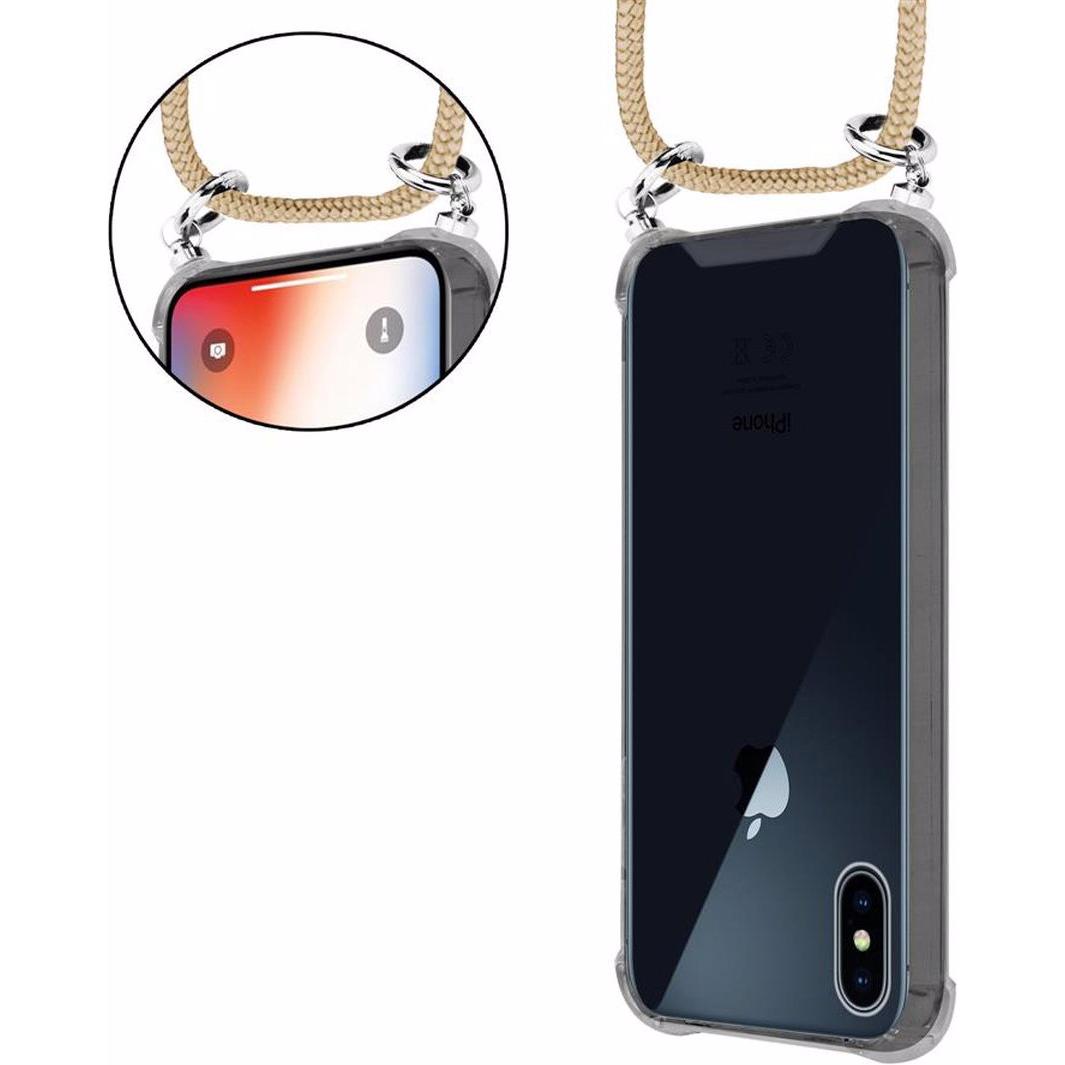 Thumbnail - Cadorabo TPU Handy Kette SILBER Cover, Handykette, Braun
