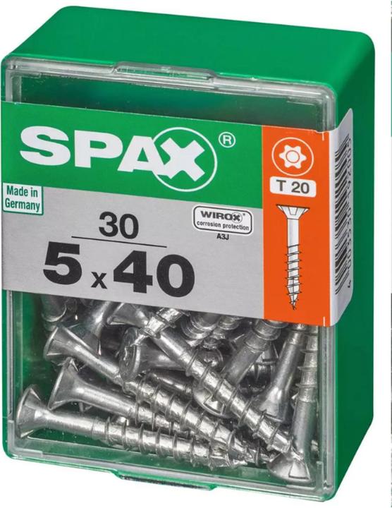 Produktbild Spax DIY Universal Senkkopf T-STAR plus TGW WIROX A9J 5x40 M 30 St. (30 Schrauben pro Stück)