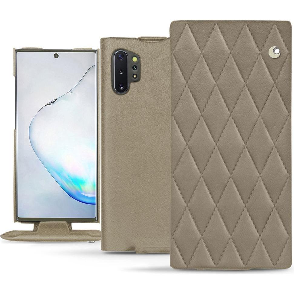 Noreve Lederschutzhülle vertikal (Samsung Galaxy Note 10+), Smartphone Hülle, Beige
