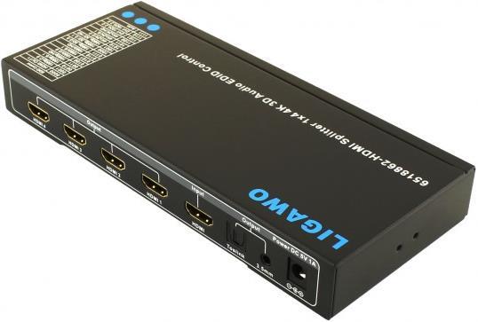 Actual product image Ligawo HDMI splitter 1 input / 4 outputs 4K*2K +EDID