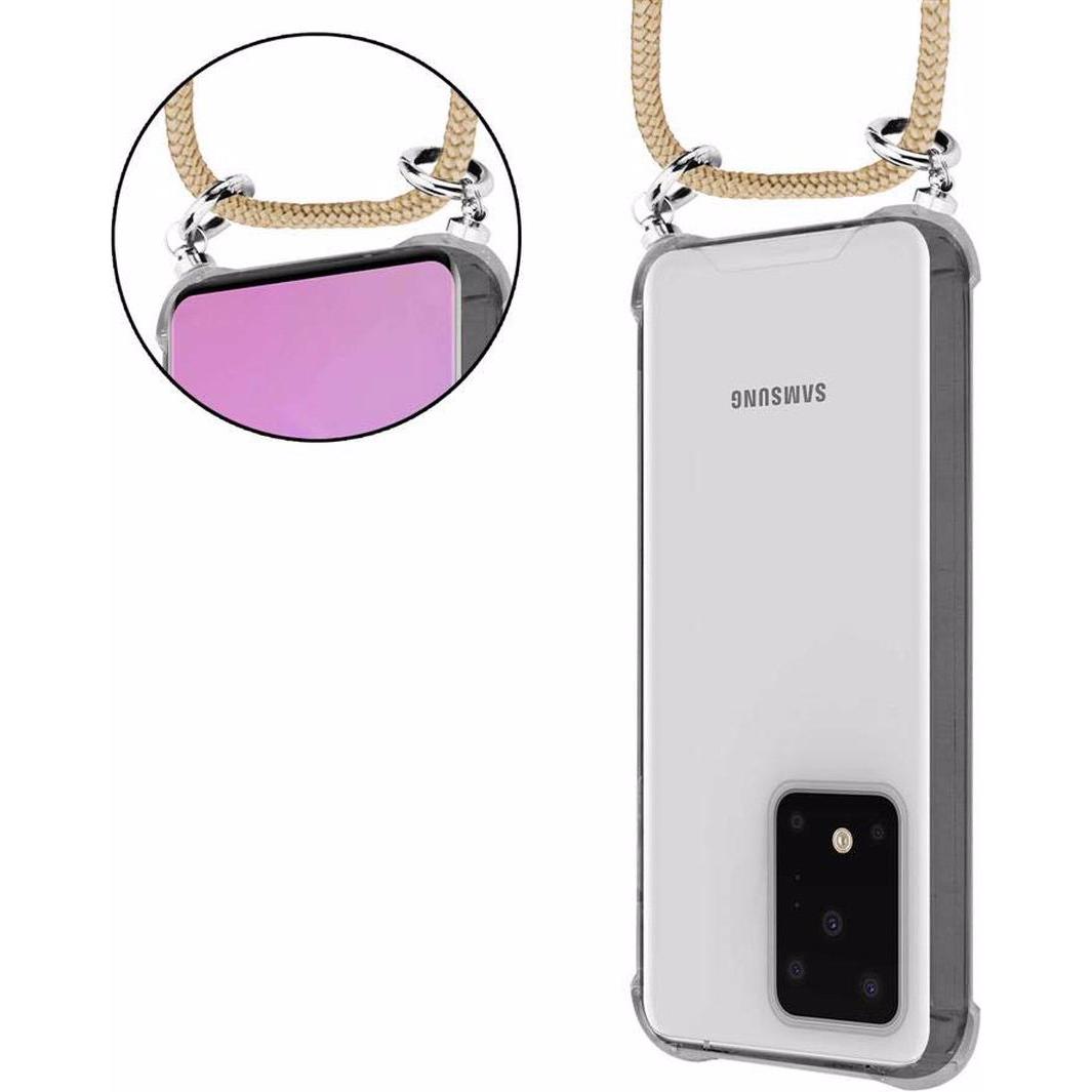 Thumbnail - Cadorabo TPU Handy Kette SILBER Cover, Handykette, Braun