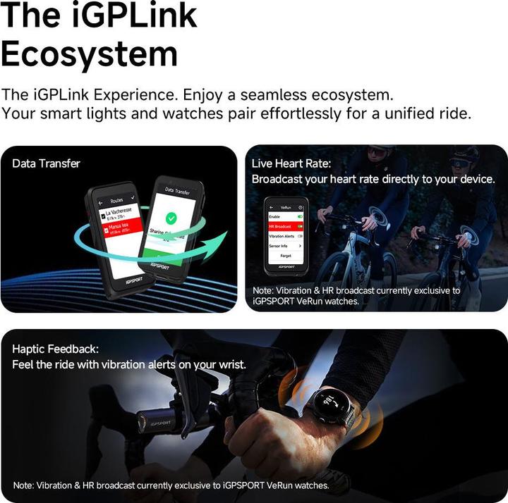 Actual product image iGPSport BiNavi Air Touch Screen GPS Cycling Computer