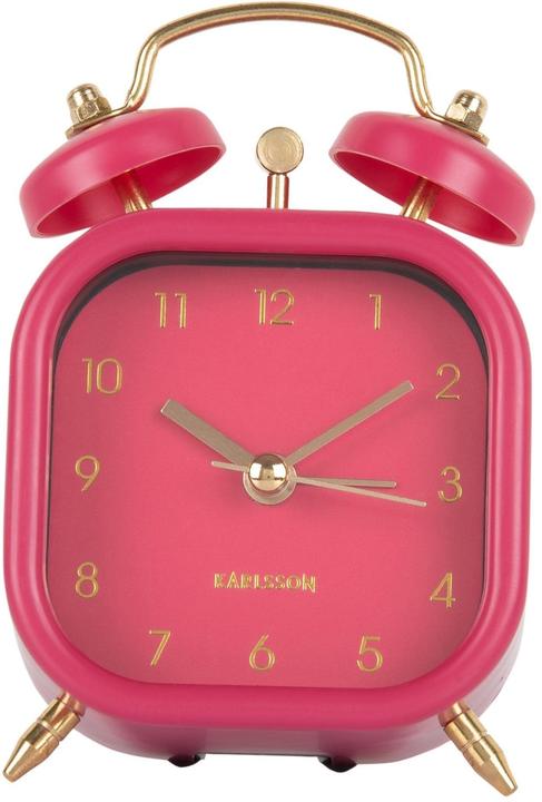 Actual product image Karlsson Classic alarm clock Metallic Glam square Dark pink