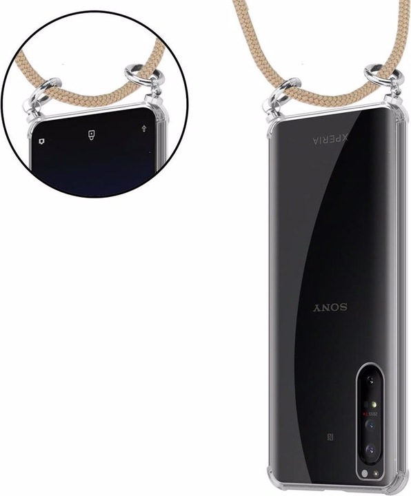 Produktbild Cadorabo TPU Handy Kette SILBER Cover