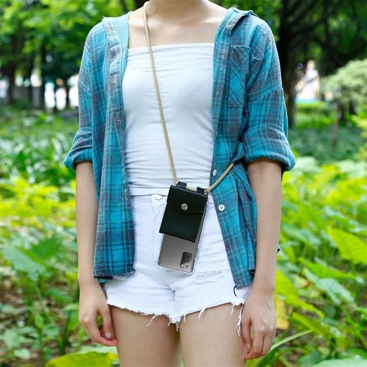 Actual product image Cadorabo TPU Mobile Phone Chain SILVER Cover