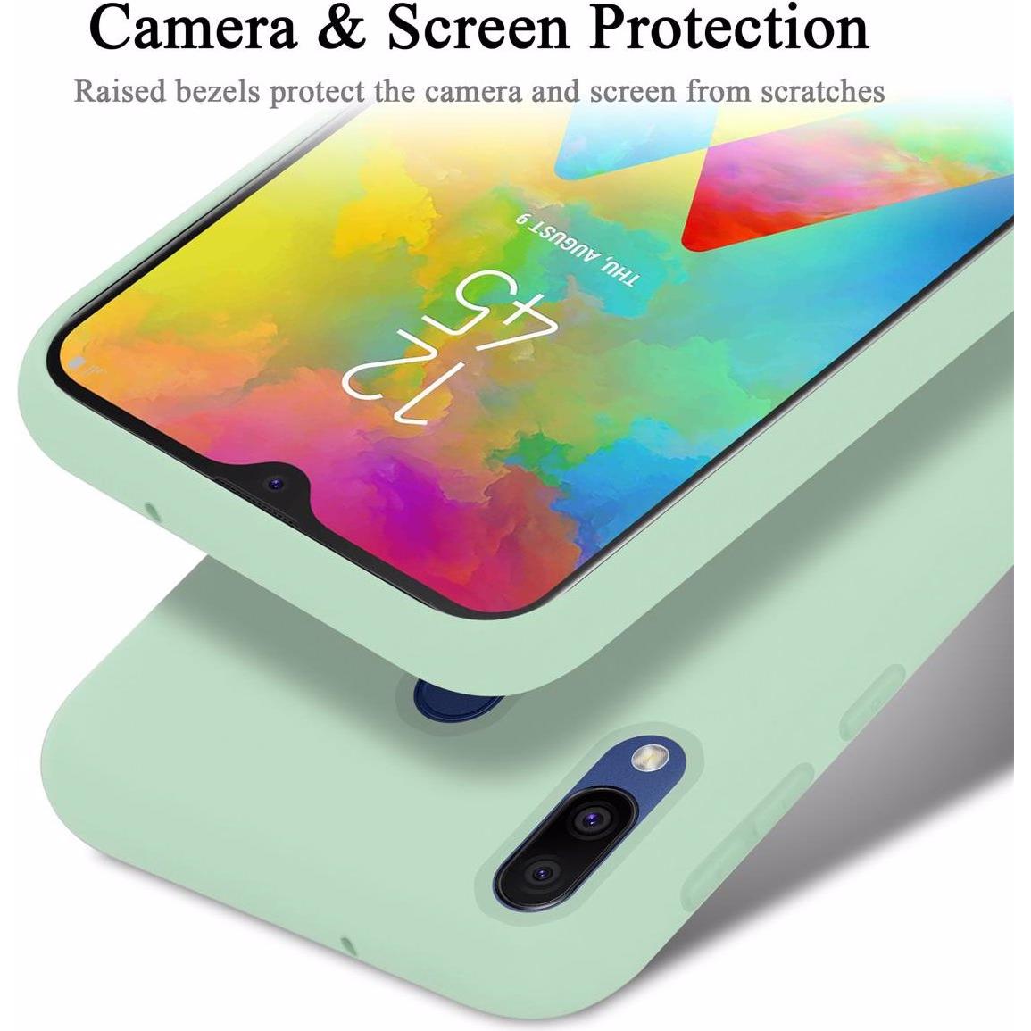 Thumbnail - Cadorabo TPU Liquid Silicone Case Cover (Samsung Galaxy M20), Smartphone Hülle, Grün