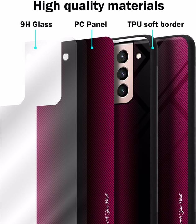 Actual product image Cadorabo TPU Striped Glass Cover (Samsung Galaxy S21 5G)