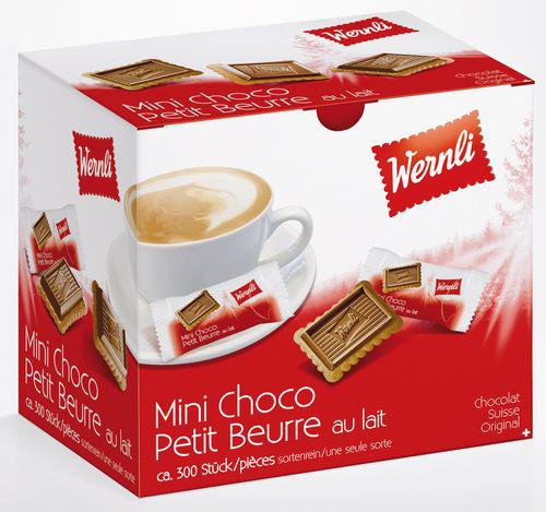 Actual product image Wernli Mini Choco Petit Beurre (300 pcs., 1650 g)
