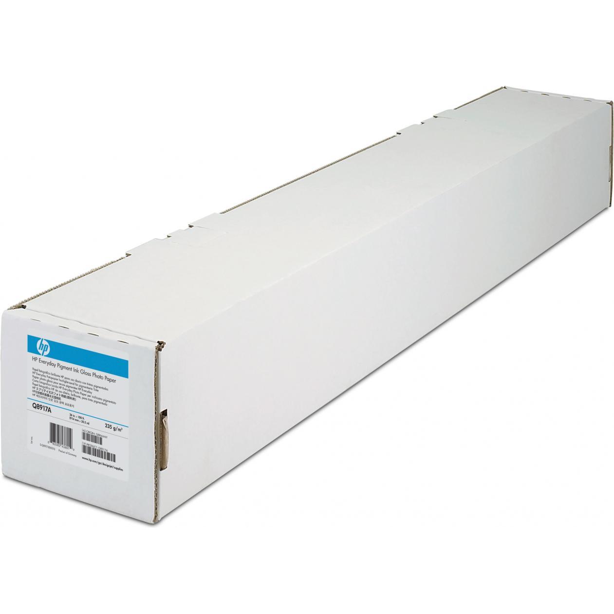 HP Everyday Instant-dry Satin Fotopapier-610 mm x 30.5 m (235 g/m², Spezial, 1 x), Fotopapier, Weiss