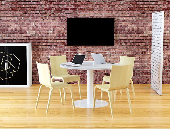 Produktbild Paperflow Besprechungstisch, Ø 1150 mm, 750 mm hoch, weiss