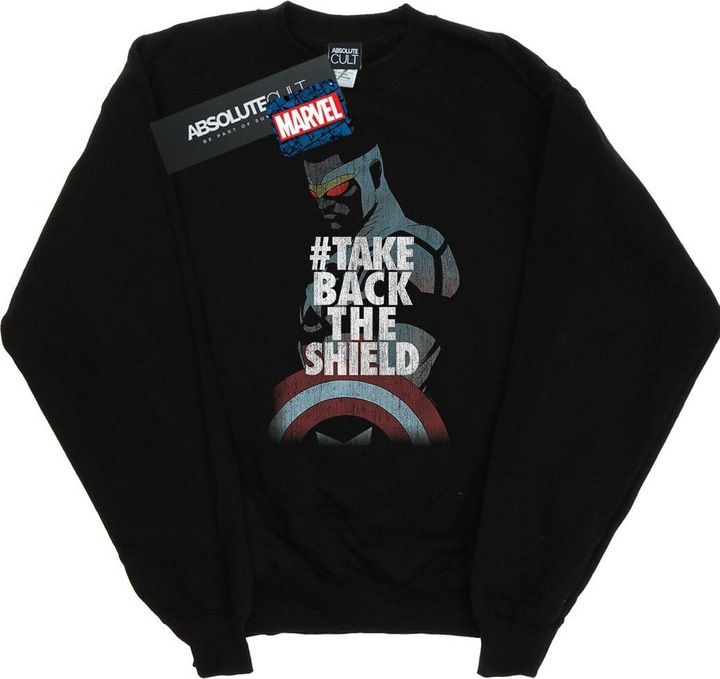 Actual product image Mens Captain America Sam Wilson Take Back The Shield Sweatshirt (XL)