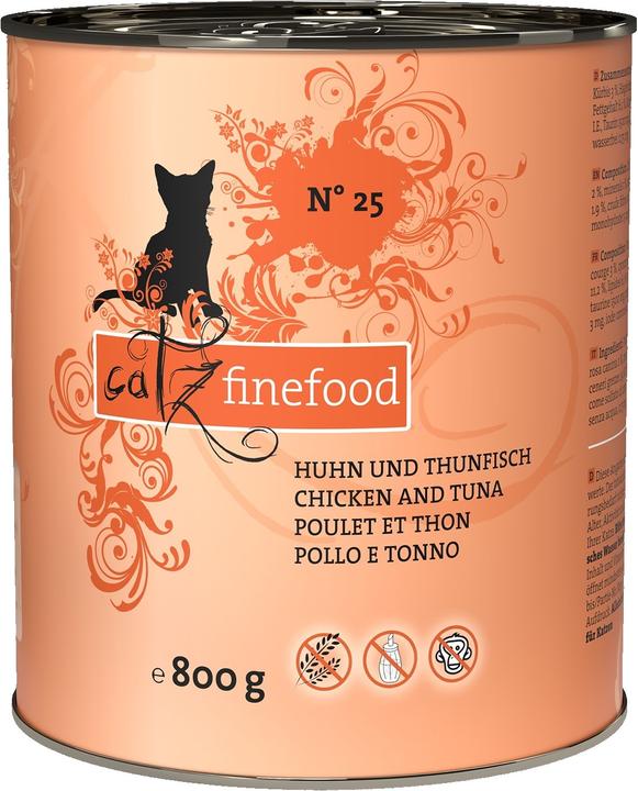 Image du produit Catz Finefood No.25 Poulet & thon (Adulte, 6 pcs, 800 g)