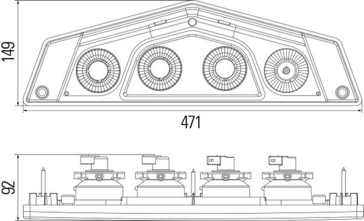 Produktbild Hella Rücklicht links mit Hybridtechnologie für HYMER