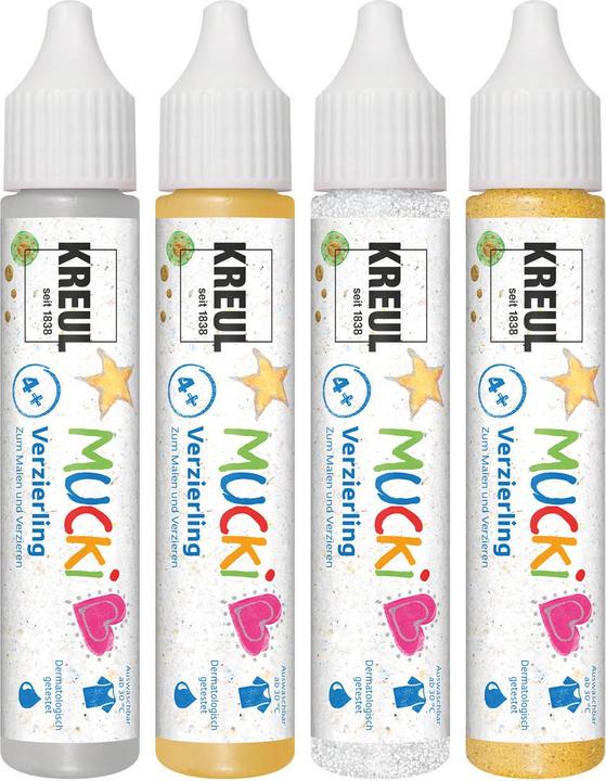 Produktbild Mucki Verzierling (Glitzer-Gold, Glitzer-Silber, Metallic Silber, Metallic Gold, 116 ml)