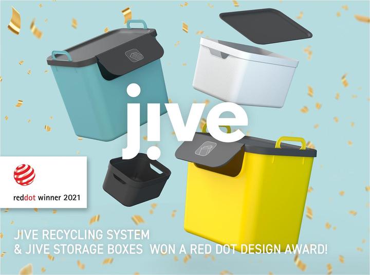 Image du produit Rotho Set de 3 boîtes décoratives avec couvercle DIN A4 JIVE (36.5 x 26.5 x 20 cm, 48 l)