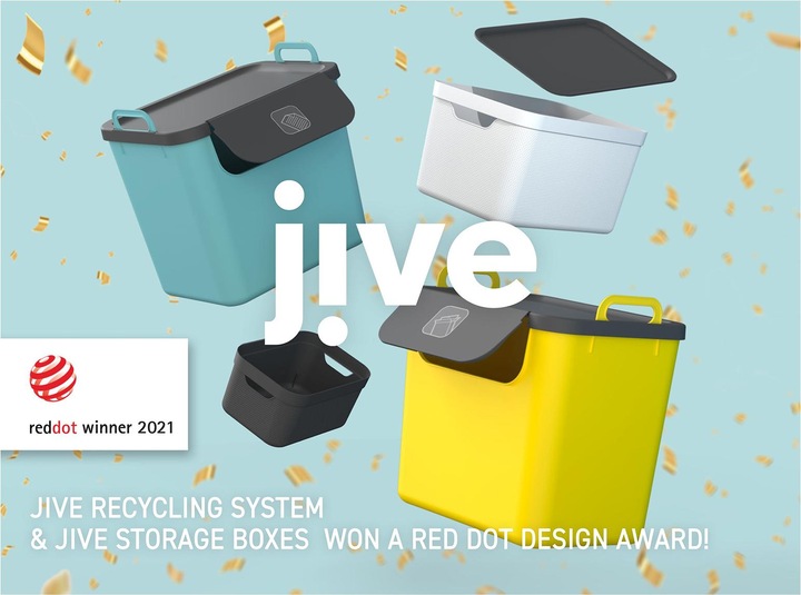 Actual product image Rotho Set of 3 decorative boxes with lid DIN A4 JIVE (36.5 x 26.5 x 20 cm, 48 l)