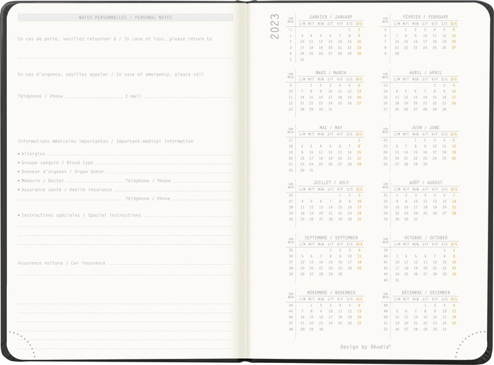 Produktbild Rhodia Webplanner 2024 (10 x 15 cm)